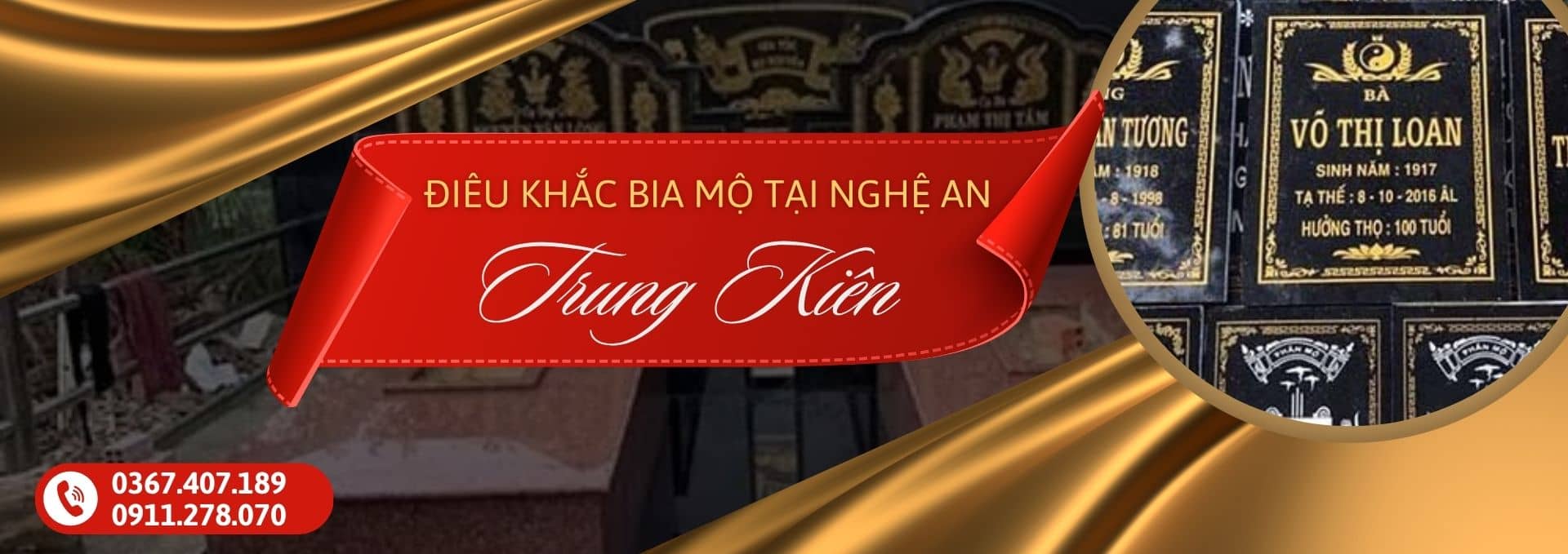 banner bia mộ đá